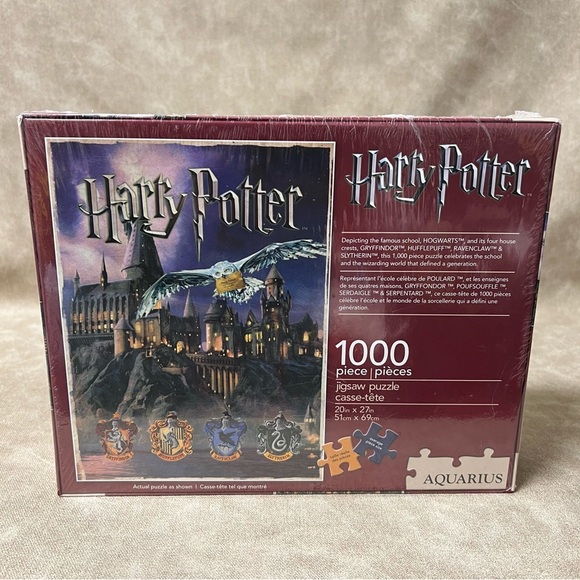 Harry Potter Hogwarts 1000 Pieces Jigsaw Puzzle Griffindor Hufflepuff Ravenclaw - Picture 3 of 3